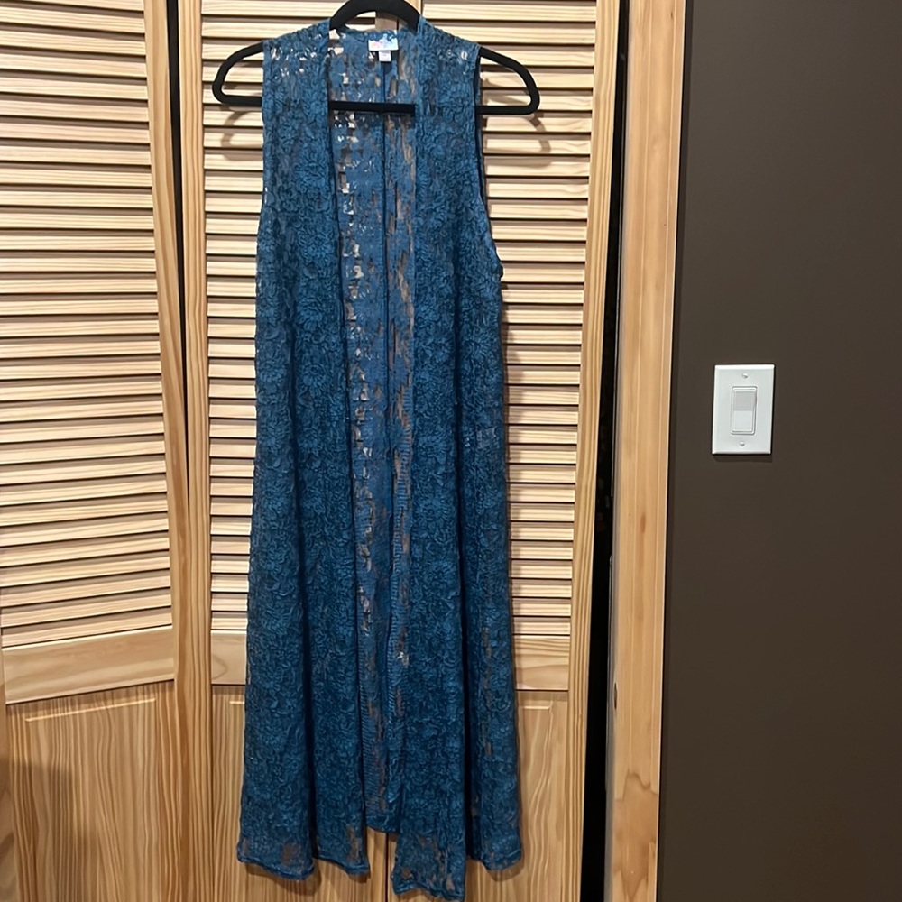 New without tags, never worn lularoe lace joy, full length vest/jacket